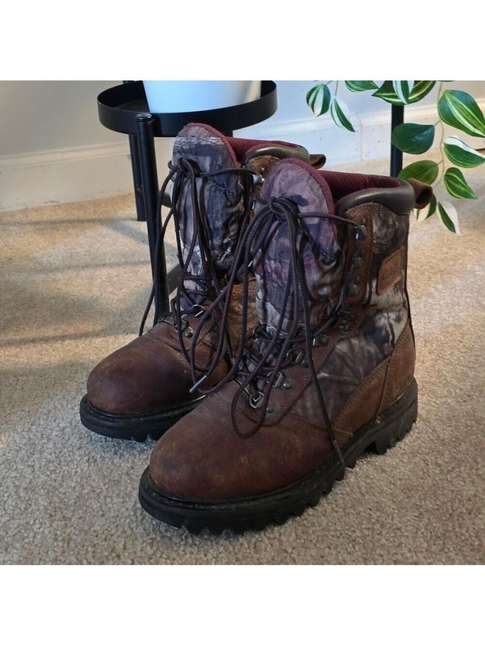 Cabela's Iron Ridge Leather Brown Camouflage Men's Goretex  Boots